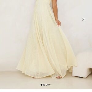 Hello Molly Light Yellow Maxi Skirt